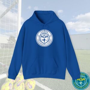 AGA Large White Logo Academy Hoodie