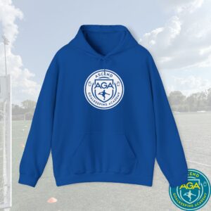 AGA Large White Logo Academy Hoodie